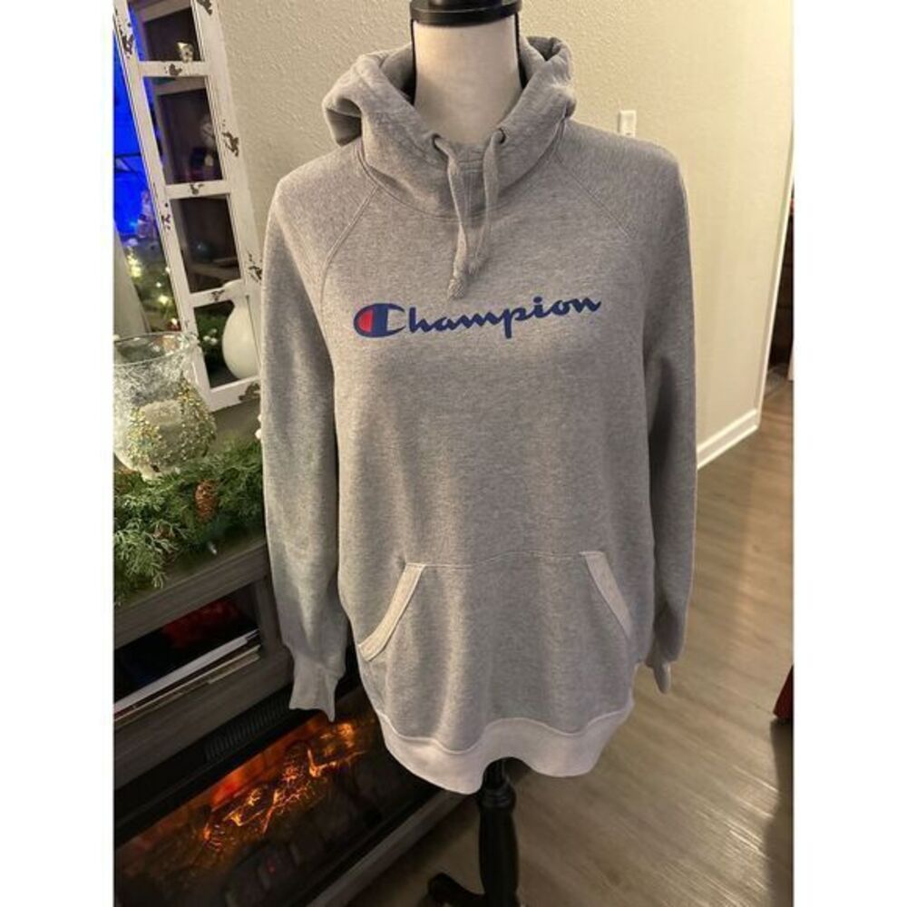 Champion women's sweater hoodie‎ size large gray